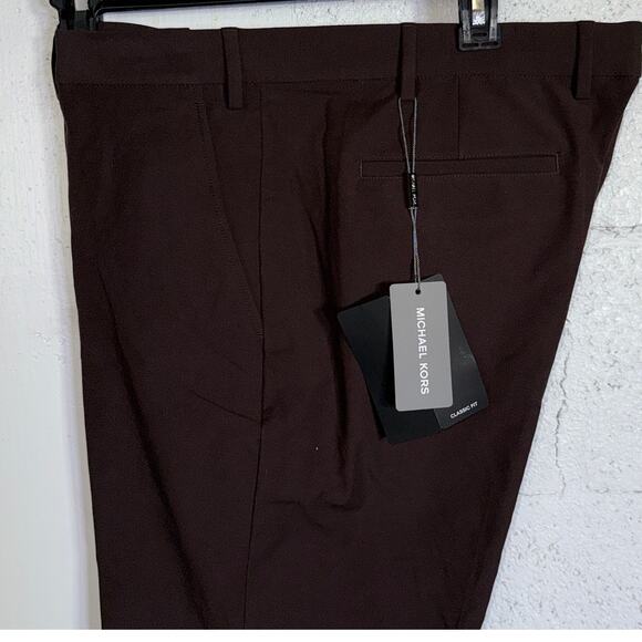 Michael Kors Men's Classic Fit Perform Fall Dress Pants blackberry 38x30 $95 - Picture 1 of 9